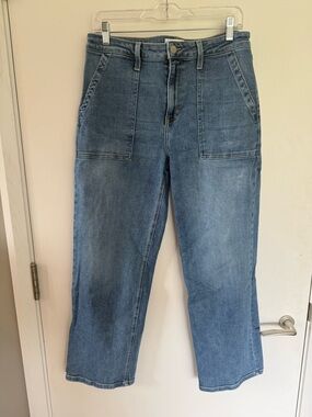 JUST BLACK DENIM High-Rise Wide Leg Blue Denim Jeans